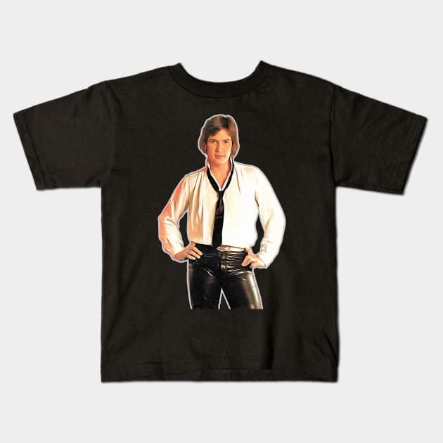 Johnny Logan 80s Aesthetic Fan Gift Design Kids T-Shirt by feck!